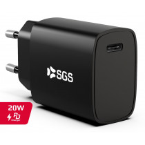 SGS STCPD20W-BK Caricabatterie Caricatore Travel Charger USB-C PD 20W Nero