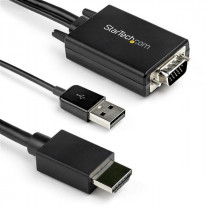StarTech.com VGA2HDMM2M cavo e adattatore video USB Type-A + VGA (D-Sub) HDMI tipo A (Standard) Nero