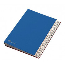 Fraschini Numerical Folder divisore Blu Finta pelle 240 x 340 mm
