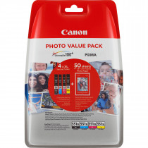 Canon 6443B006 cartuccia d'inchiostro Originale Nero per foto, Ciano per foto, Magenta per foto, Giallo foto