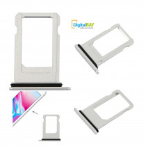 Ricambio Cassetto Tray Porta Sim Card slot Silver Apple iPhone 8+ 8 Plus
