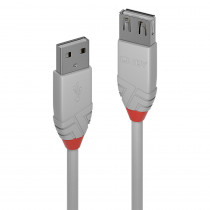 Lindy 36710 cavo USB 0,2 m USB 2.0 USB A Grigio