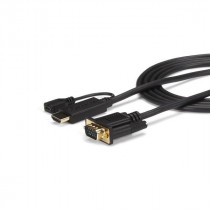 StarTech.com HD2VGAMM6 cavo e adattatore video 1,9 m VGA (D-Sub) HDMI + Micro USB Nero