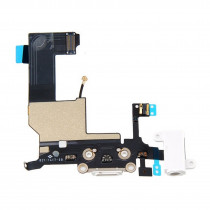 Connettore Carica Dock Microfono Jack Audio Flex Per Apple Iphone 5 G 5G Bianco