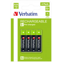 Verbatim 49514 batteria per uso domestico Batteria ricaricabile Mini Stilo AAA Nichel-Metallo Idruro (NiMH)