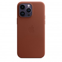Apple MPPQ3ZM/A Custodia Cover MagSafe in Pelle per Iphone 14 Pro Max A2894 Marrone Terra d'ombra