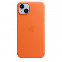 Apple Custodia Cover Case per Iphone 14 Plus in Pelle - Arancione