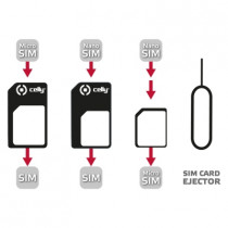 Celly SIMKITAD Kit SIM Card Adattatore per SIM Flash Memory Card