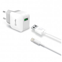 Celly TCUSBLIGHT Caricabatterie Travel Charger da Parete Lightning Bianco