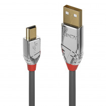 Lindy 36630 cavo USB 0,5 m USB 2.0 USB A Mini-USB B Grigio