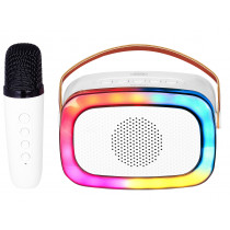 Trevi XR 8A01 MINIPARTY Altoparlante Karaoke + Bluetooth Bianco