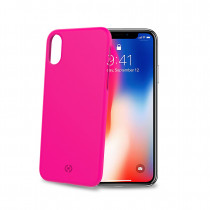 Celly Shock Custodia Cover Case per Apple Iphone X Iphone Xs Rosa