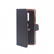 Celly Wally custodia per cellulare 15,5 cm (6.1") Custodia a libro Nero, Marrone