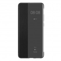 Custodia Smart View Flip Cover Originale Huawei Case Slim per P40 Pro ELS-NX9 ELS-N04 Nero Trasparente