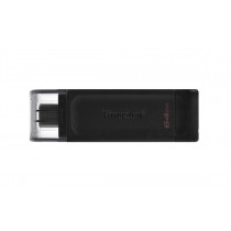 Pen Drive Data Traveler 70 Kingston DT70 Flash Drive USB Tipo C 64 GB Nero