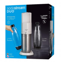 SodaStream 1016812490 Gasatore Duo con Bottiglia di Vetro Bianco Acciaio Inossidabile