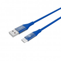 Celly USBTYPECCOLORBL Cavo Dati USB 1 m USB 2.0 USB A USB C Blu