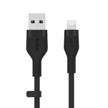 Belkin Cbl Silicqe USB-A LTG 2M noir cavo USB USB A USB C/Lightning Nero