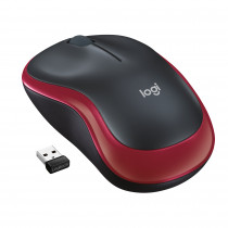 Logitech M185 Mouse Ambidestro Rf Wireless Ottico 1000 Dpi Nero Rosso