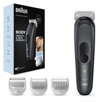 Rasoio Elettrico Braun BodyGroomer 3 BG3340 Pettine per le Aree Sensibili Nero Grigio