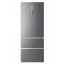 Haier 3D 70 Serie 3 HTOPMNE7193 frigorifero con congelatore Libera installazione 450 L E Platino, Acciaio inossidabile