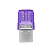 Kingston Technology DataTraveler Micro Duo 3C Pen Drive Chiavetta USB 128 GB USB Type-A USB Type-C 3.2 Gen 1 Acciaio Porpora