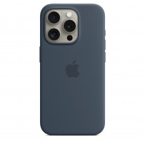 Apple Custodia Cover MagSafe in Silicone per Iphone 15 Pro A2848 Blu Tempesta