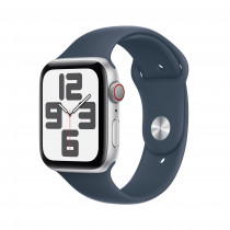 Smartwatch Apple Watch SE GPS + Cellular Cassa 44mm in Alluminio Argento con Cinturino Sport M/L Blu Tempesta