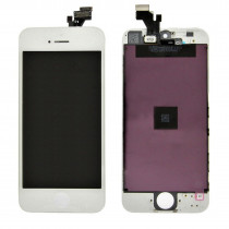 Ricambio Lcd Display Touch Screen Completo Bianco Con Frame Per Iphone 5 5G