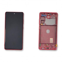 Ricambio LCD Compatibile per Samsung Galaxy S20 FE 5G G781B/G781U con Frame Rosso Oled