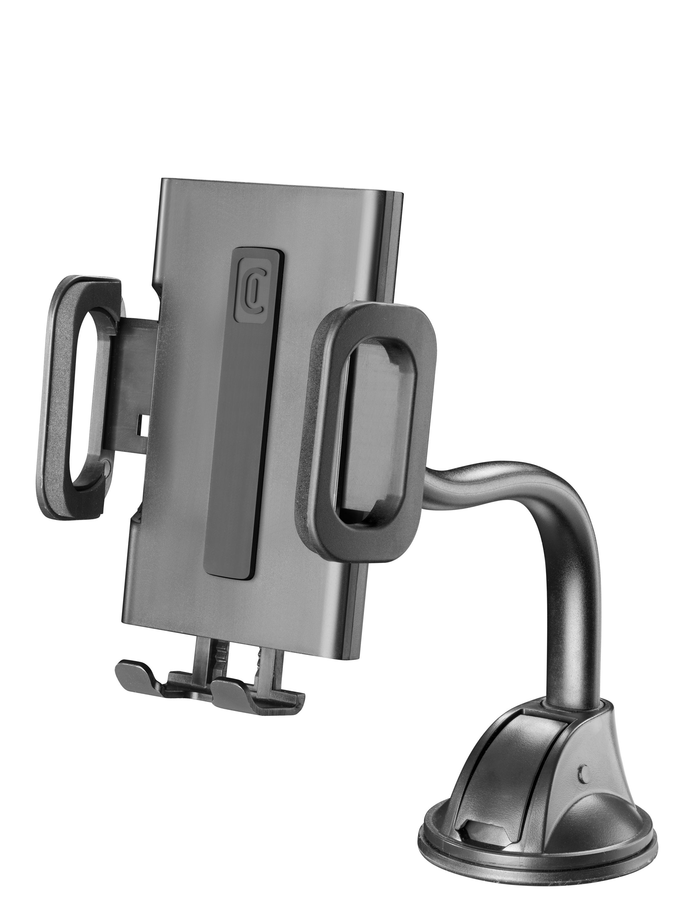 Cellularline Hug Flexi - Universal Supporto smartphone da auto con fissaggio a ventosa Nero