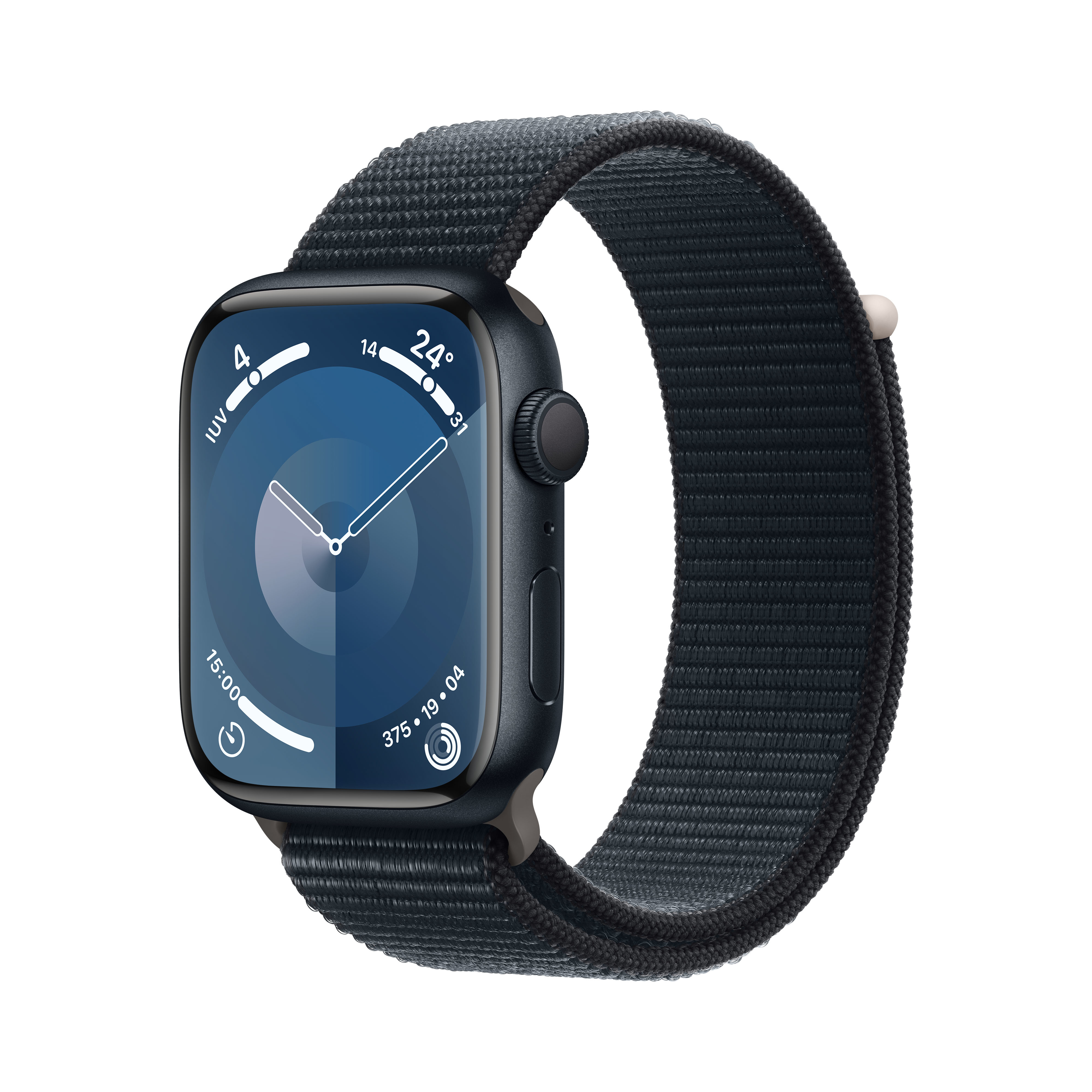 Smartwatch Apple Watch Series 9 GPS Cassa 45mm in Alluminio Mezzanotte con Cinturino Sport Loop Mezzanotte